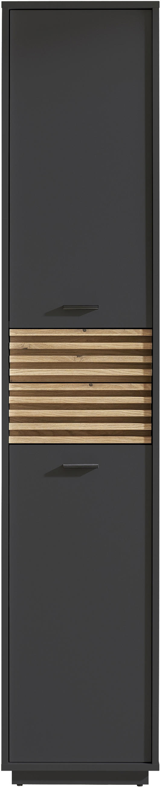 HOCHSCHRANK 38/191/35 cm  - Eichefarben/Anthrazit, KONVENTIONELL, Holzwerkstoff/Kunststoff (38/191/35cm) - home24