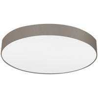 DECKENLEUCHTE  76/15 cm    - Taupe/Weiß, Design, Textil/Metall (76/15cm)