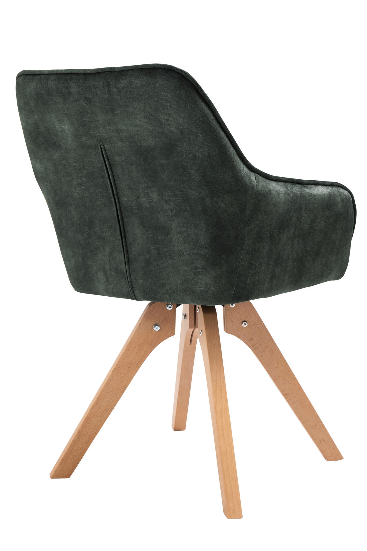 ARMLEHNSTUHL  in Samt  - Dunkelgrün/Eichefarben, MODERN, Holz/Textil (59/85/61cm) - Livetastic