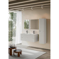 BADEZIMMER 3-teilig  in 120 cm  - Weiß, KONVENTIONELL, Holzwerkstoff/Stein (120cm) - Belluti
