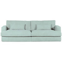 BIG SOFFA i manchester ljusblå  - ljusblå/svart, Romantik / Lanthus, textil/plast (270/67/120cm) - MID.YOU