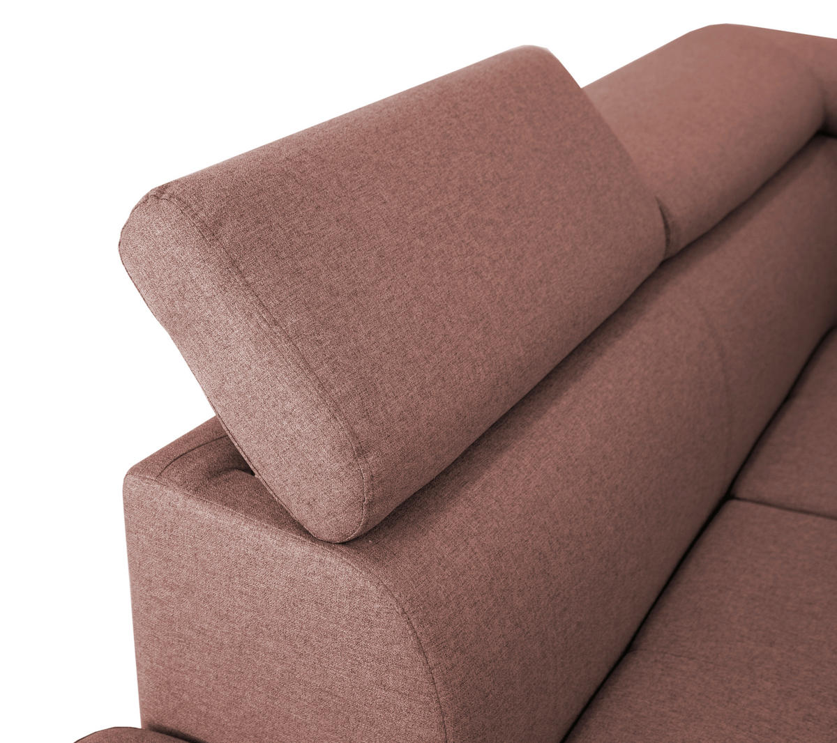 ECKSOFA in Webstoff Hellrot  - Hellrot/Silberfarben, Design, Textil/Metall (226/257cm) - Xora