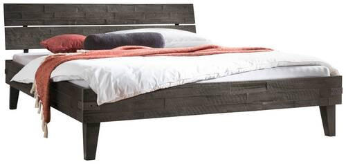 BETT 90/200 cm  in Grau, Akaziefarben  - Grau/Akaziefarben, Design, Holz (90/200cm) - Hasena