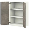 KOMMODE  in 80/112,5/41,9 cm  - Graphitfarben/Weiß, Design, Holzwerkstoff/Metall (80/112,5/41,9cm) - Moderano