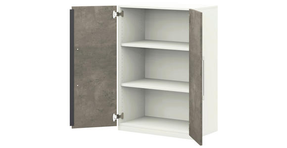 KOMMODE in 80/112,5/41,9 cm - Graphitfarben/Weiß, Design, Holzwerkstoff/Metall (80/112,5/41,9cm) - Moderano