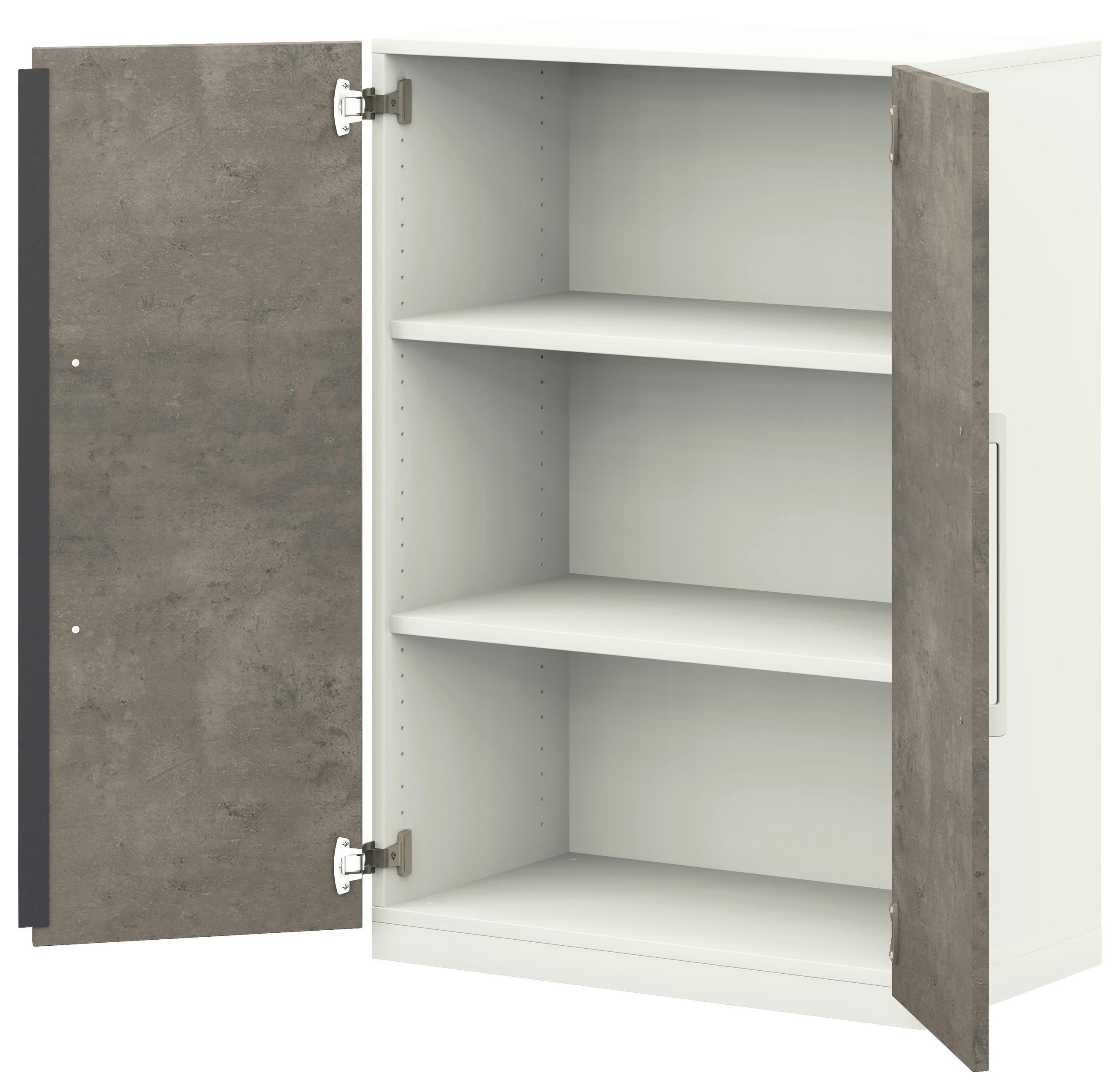 KOMMODE  in 80/112,5/41,9 cm  - Graphitfarben/Weiß, Design, Holzwerkstoff/Metall (80/112,5/41,9cm) - Moderano