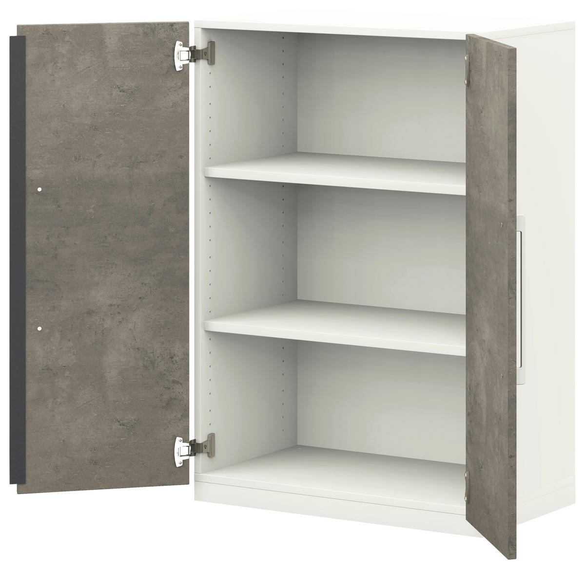 KOMMODE  in 80/112,5/41,9 cm  - Graphitfarben/Weiß, Design, Holzwerkstoff/Metall (80/112,5/41,9cm) - Moderano
