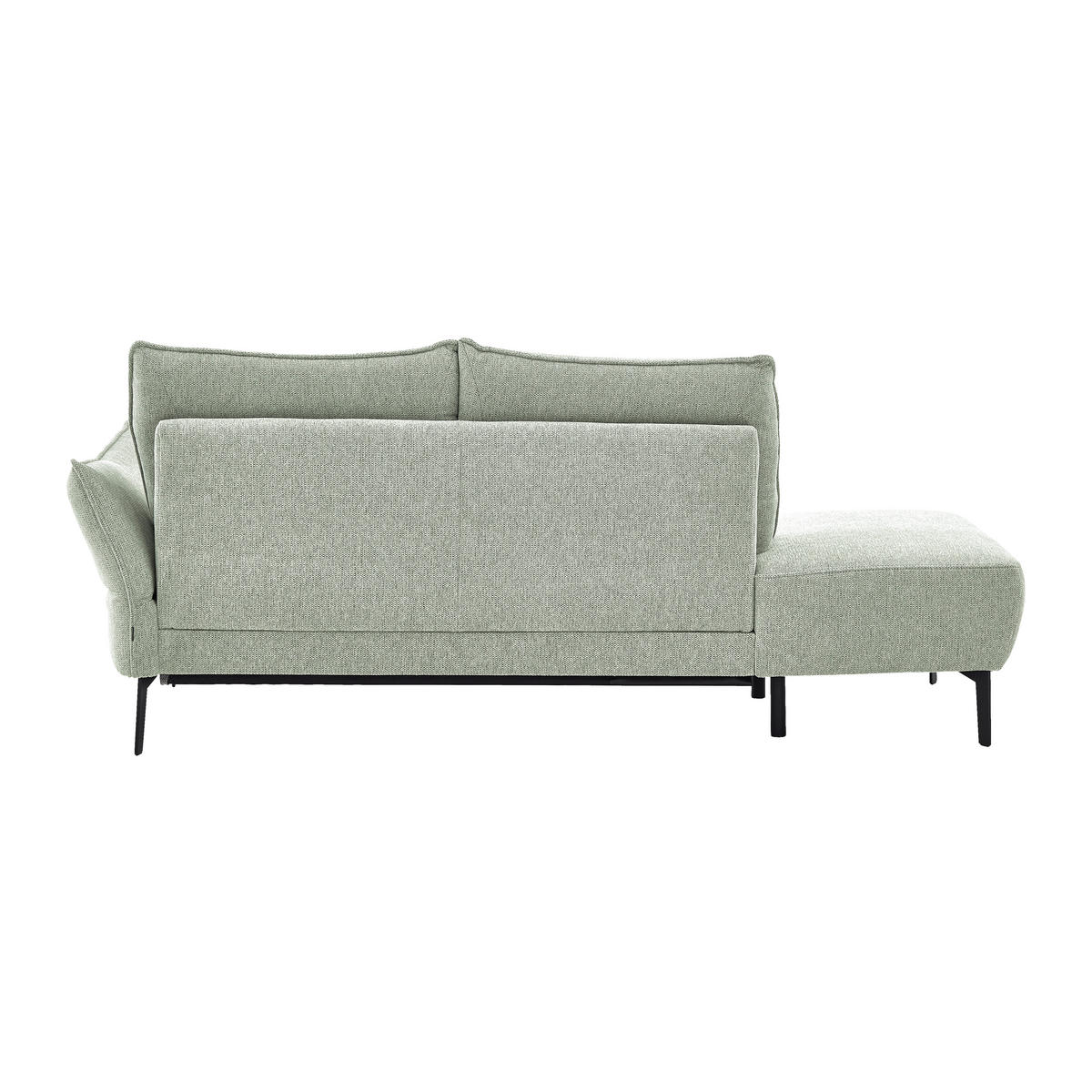 RÉCAMIERE Chenille Greige  - Greige/Schwarz, Konventionell, Textil/Metall (206/90/92cm) - Elegando
