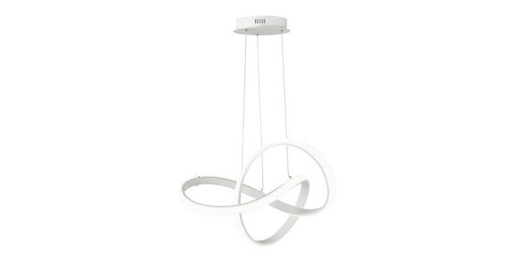 LED-HÄNGELEUCHTE 59/29 cm - Weiß, Design, Kunststoff/Metall (59/29cm) - Ambiente