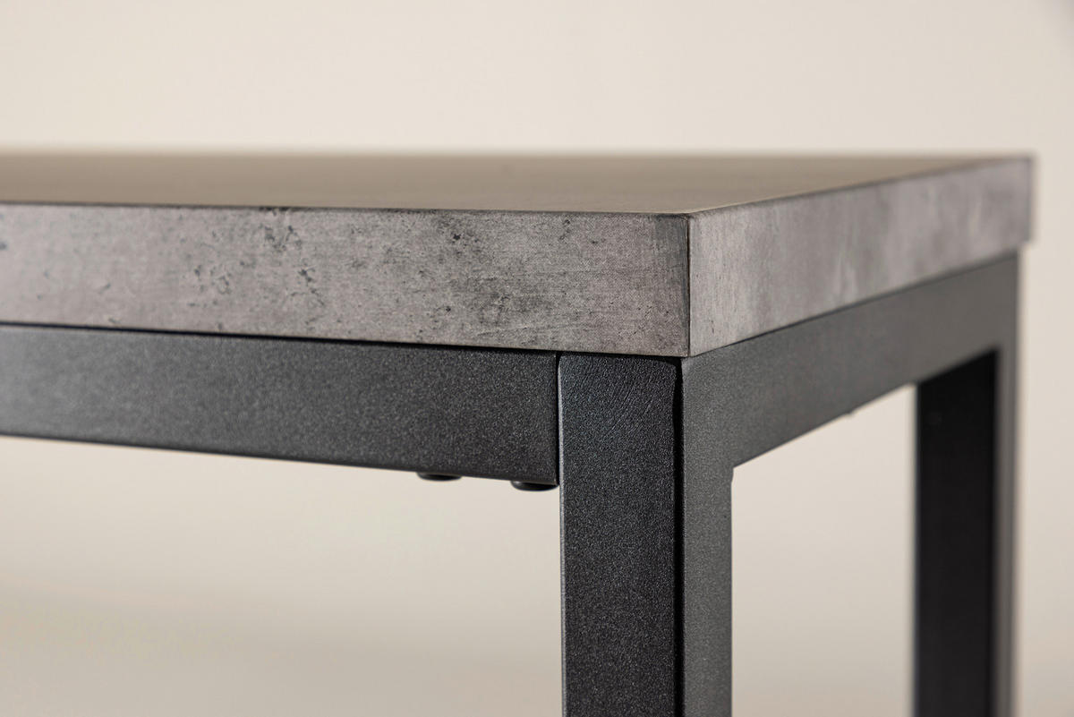 BEISTELLTISCH 110/30/80 cm Schwarz, Grau rechteckig  - Schwarz/Grau, Design, Holzwerkstoff/Metall (110/30/80cm) - Livetastic