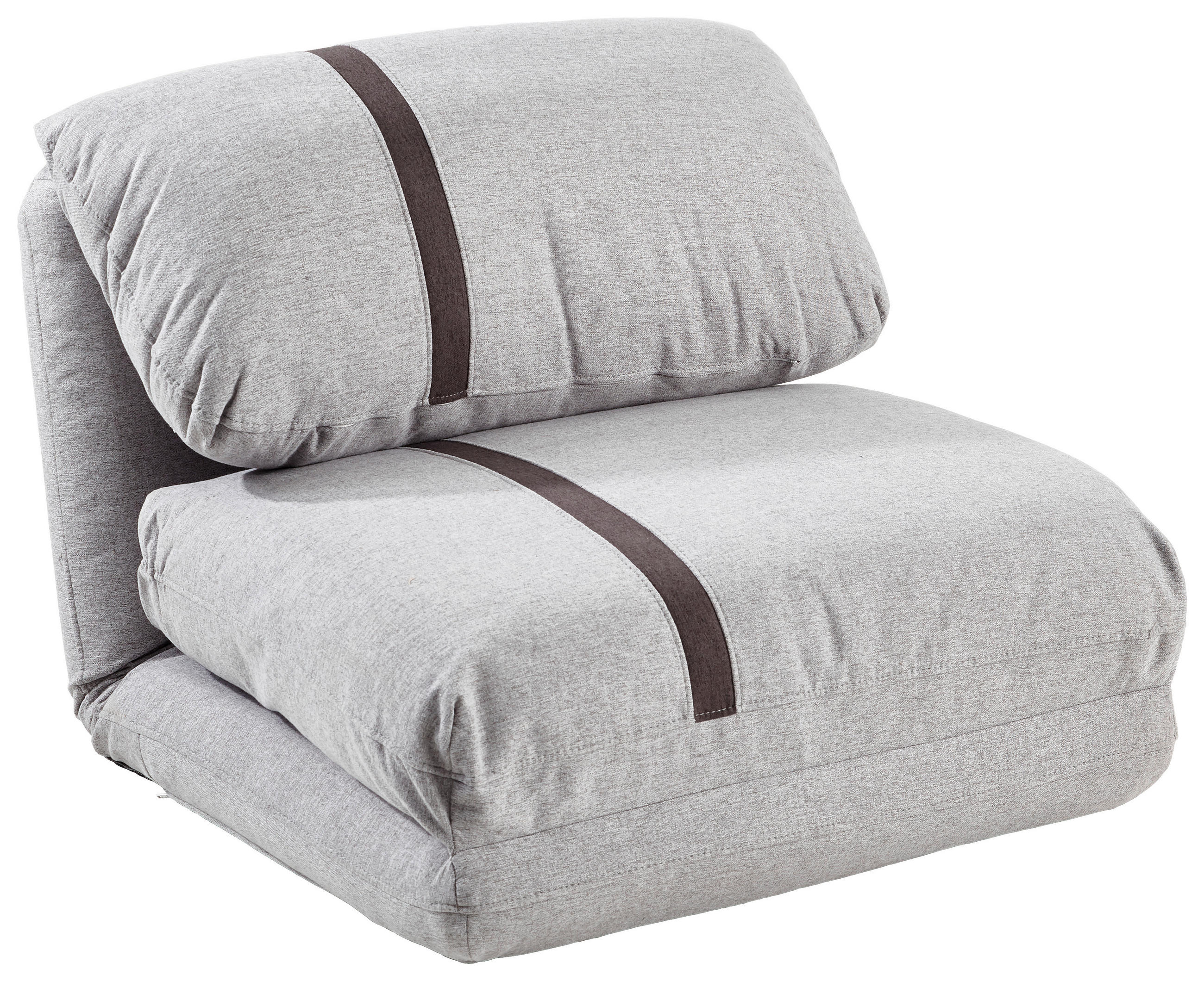 Livetastic ROZKLÁDACÍ KŘESLO NA SPANÍ, textil, světle šedá