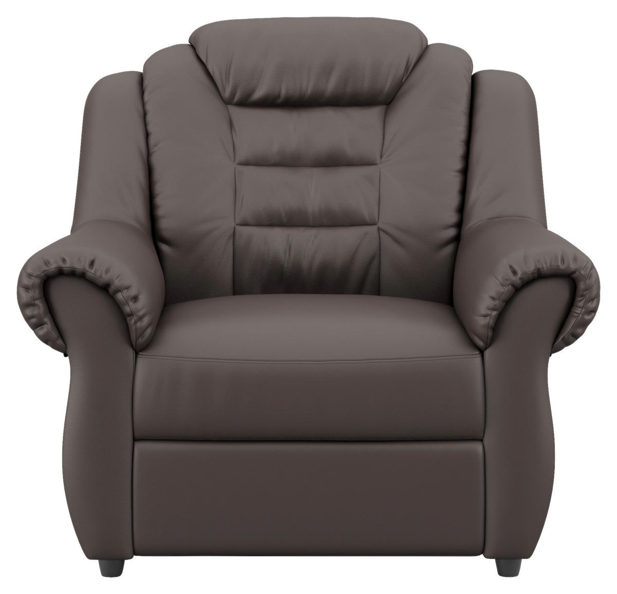 SESSEL Lederlook Braun    - Schwarz/Braun, KONVENTIONELL, Kunststoff/Textil (104/102/101cm) - Livetastic