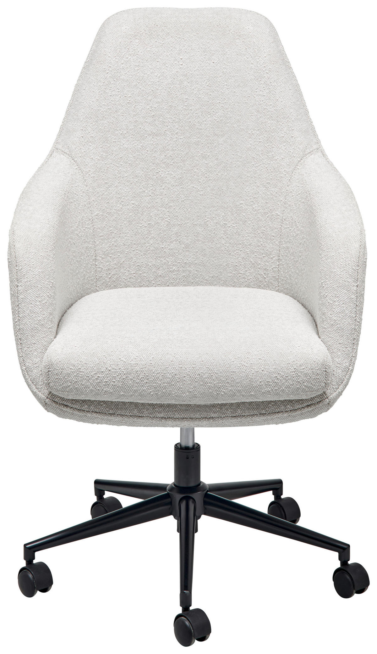 DREHSTUHL Bouclé Beige  - Beige/Schwarz, LIFESTYLE, Kunststoff/Textil (63/93-98/71cm) - Livetastic