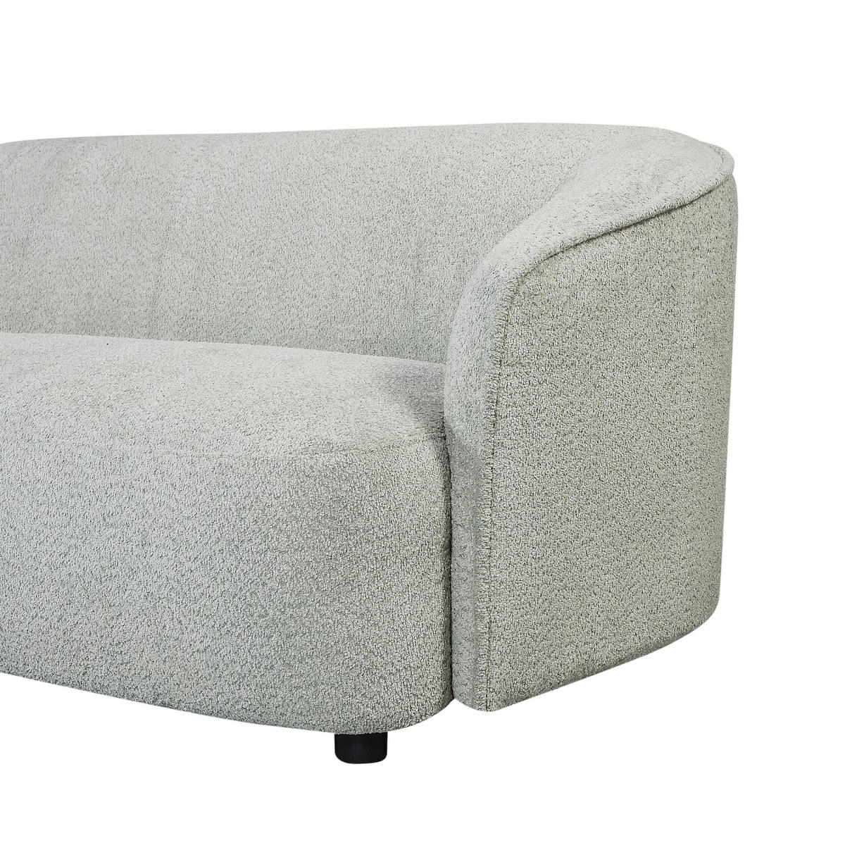 3-SITZER-SOFA Bouclé Mintgrün  - Schwarz/Mintgrün, MODERN, Kunststoff/Textil (197/69/92cm) - MID.YOU