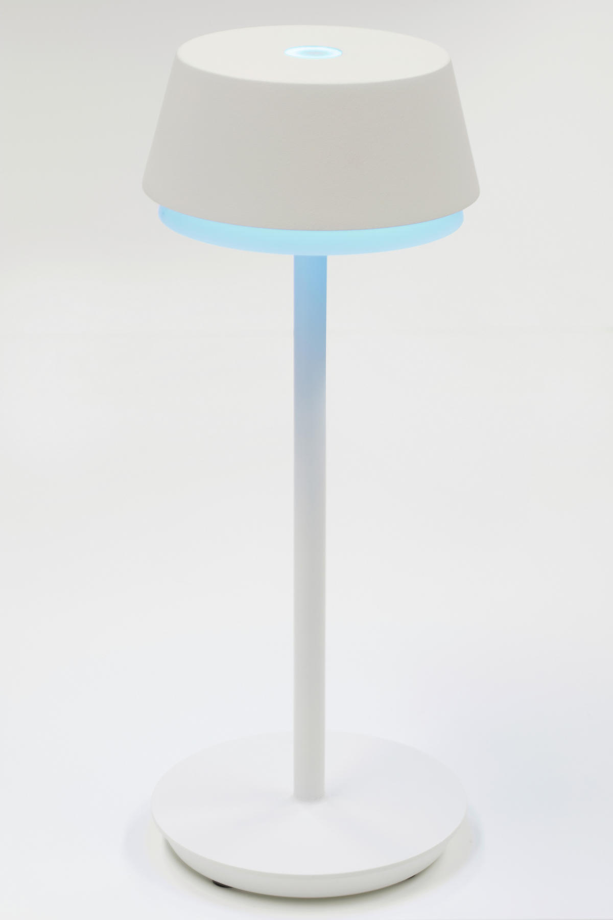 STOLNÍ LED LAMPA, dotykový stmívač, 12/30 cm  - bílá, Basics, kov/plast (12/30cm) - Dieter Knoll