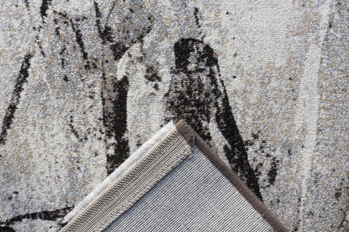 WEBTEPPICH 133/195 cm Argentum Anthrazit, Braun, Grau  - Anthrazit/Braun, Design, Kunststoff/Textil (133/195cm)