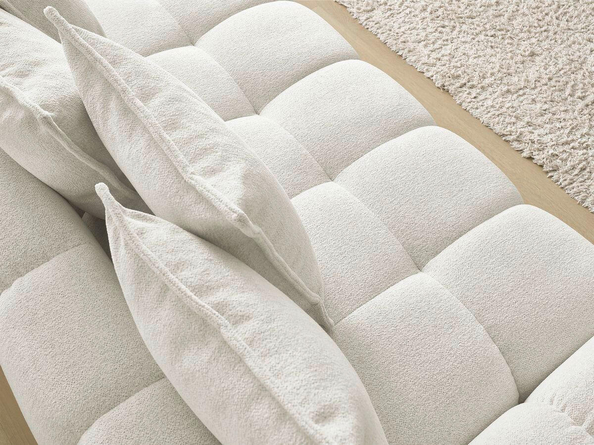 SCHLAFSOFA EVEREST  mit Armteil links, Armteil rechts Flachgewebe Weiß  - Schwarz/Weiß, MODERN, Kunststoff/Textil (278/115/90cm) - Livetastic