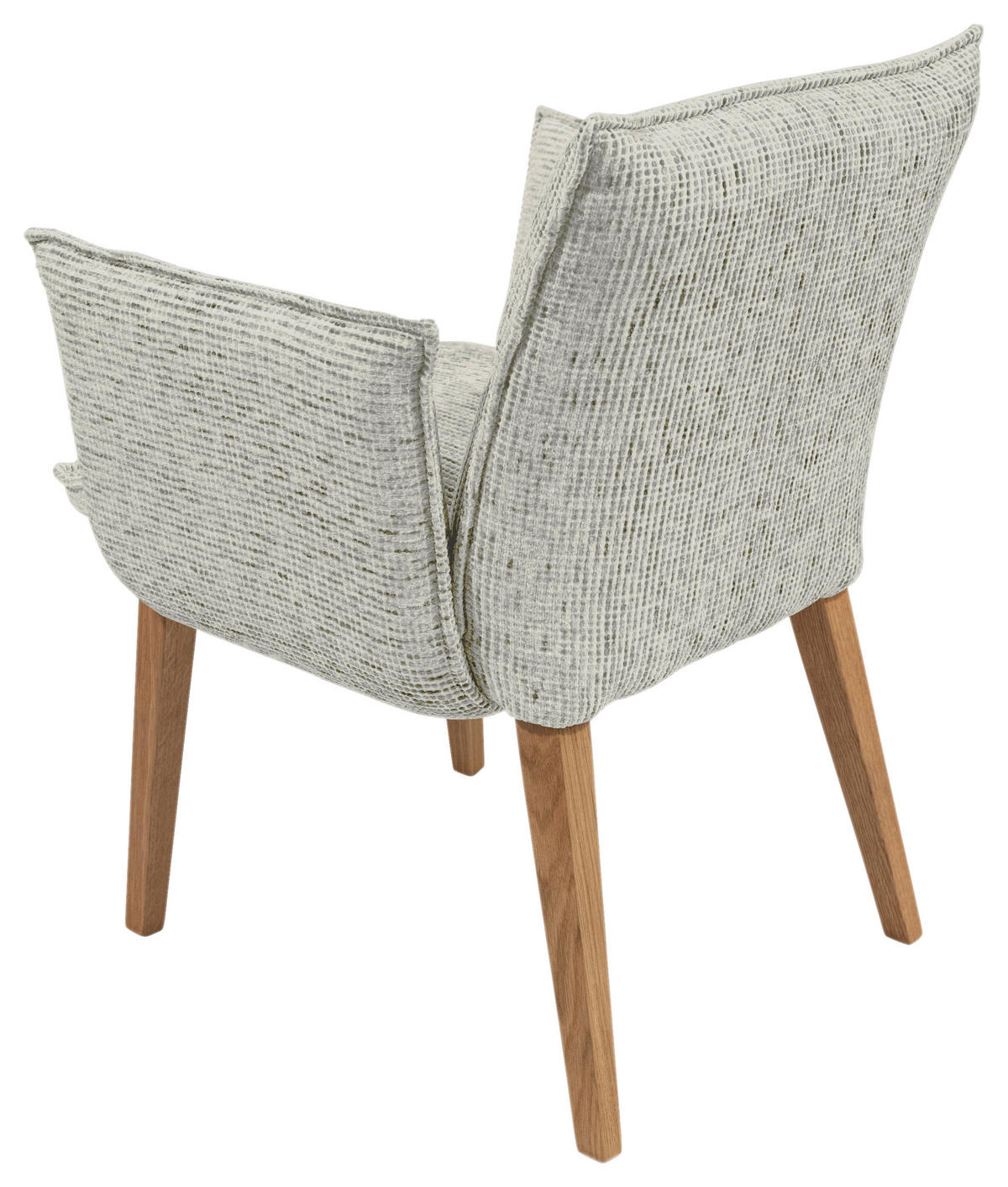 ARMLEHNSTUHL  in Chenille  - Eichefarben/Hellgrau, KONVENTIONELL, Holz/Textil (72/86/65cm) - Valdera
