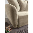 SCHLAFSOFA mit Liegefunktion, Schlafen auf Sitzhöhe, Rücken echt Flachgewebe Beige - Beige/Schwarz, KONVENTIONELL, Kunststoff/Textil (250/74/108cm) - Carryhome