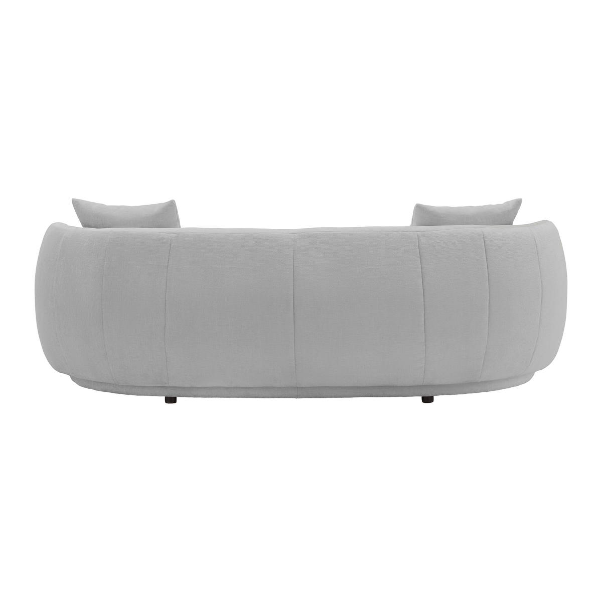 BIG SOFFA i chenille ljusgrå  - ljusgrå/svart, Modern, textil/plast (235/72/110cm) - MID.YOU