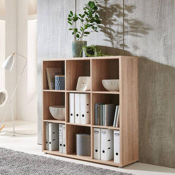REGAL  106,5/108,5/33 cm Sonoma Eiche  - Silberfarben/Sonoma Eiche, MODERN, Holzwerkstoff/Kunststoff (106,5/108,5/33cm) - MID.YOU