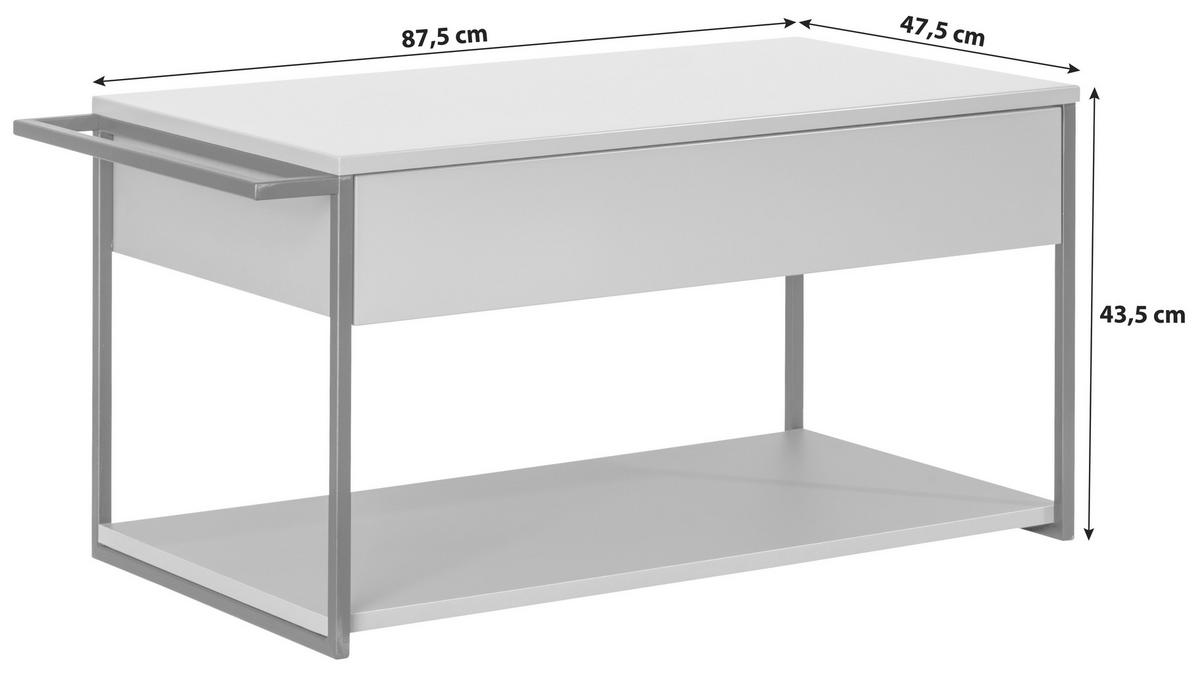 WASCHTISCHUNTERSCHRANK 87,5/43,5/47,5 cm  - Schwarz/Weiß, MODERN, Holzwerkstoff/Metall (87,5/43,5/47,5cm) - MID.YOU