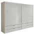 SCHWEBETÜRENSCHRANK in Sandfarben, Hellbraun - Sandfarben/Chromfarben, Design, Glas/Holzwerkstoff (306/222/68cm) - Moderano SCHWEBETÜRENSCHRANK in Sandfarben, Hellbraun - Sandfarben/Chromfarben, Design, Glas/Holzwerkstoff (306/222/68cm) - Moderano