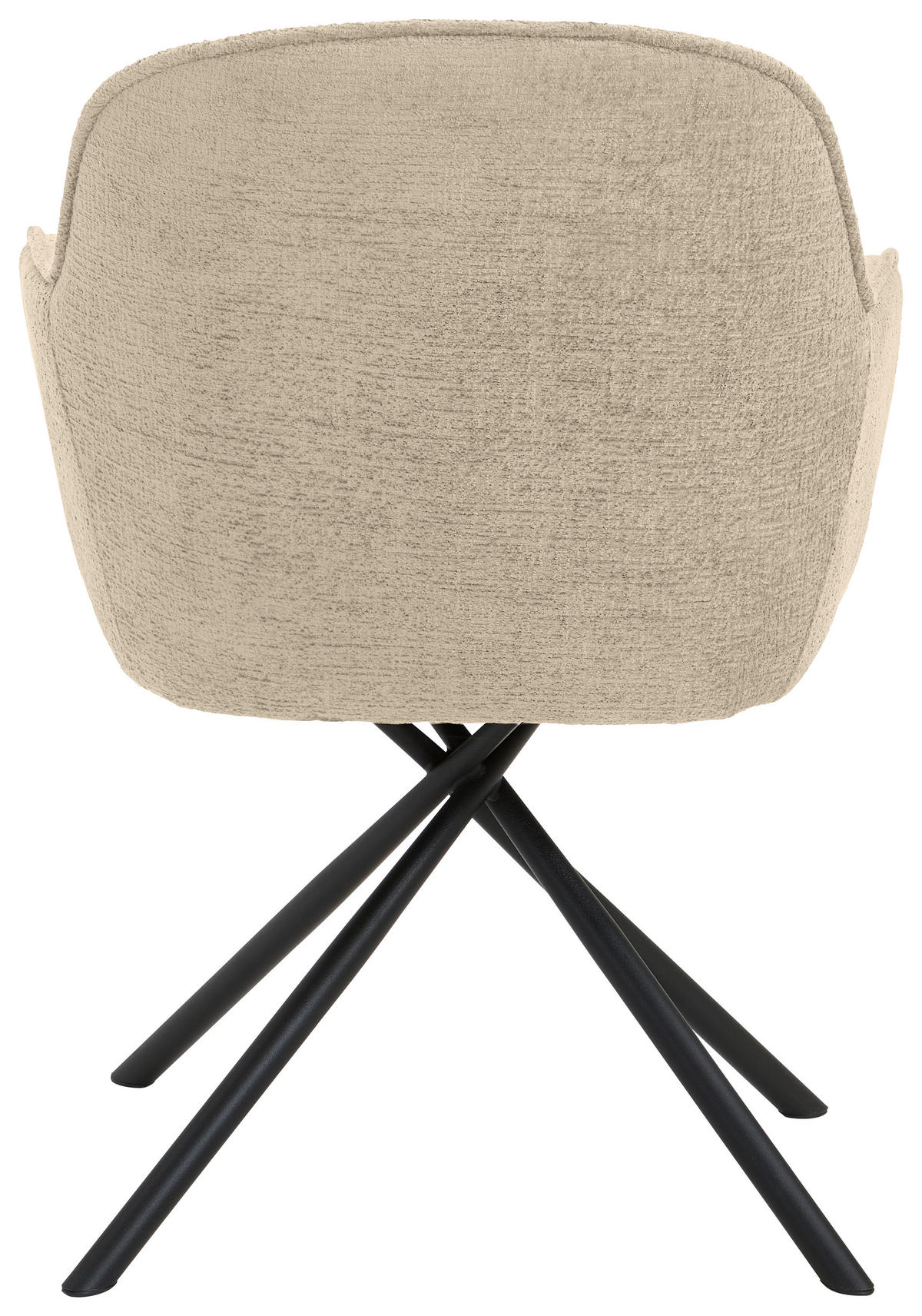 ARMLEHNSTUHL  in Webstoff  - Creme/Schwarz, Design, Textil/Metall (64/87/63cm) - Novel