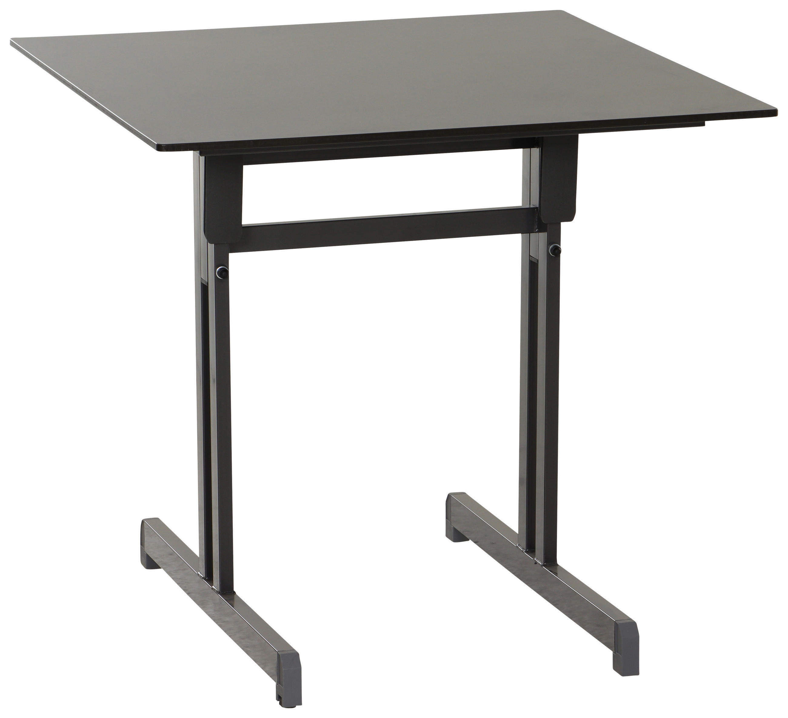 GARTENTISCH 80/80/71 cm Holzwerkstoff quadratisch  - Anthrazit, MODERN, Holzwerkstoff/Metall (80/80/71cm) - Gardenson