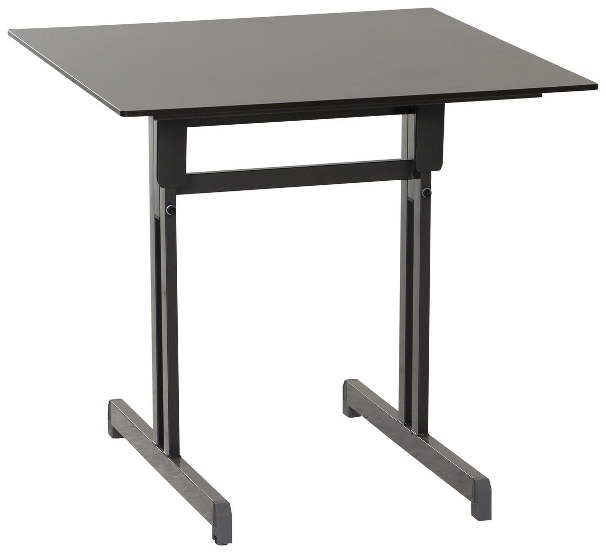 GARTENTISCH 80/80/71 cm Holzwerkstoff quadratisch  - Anthrazit, MODERN, Holzwerkstoff/Metall (80/80/71cm) - Gardenson