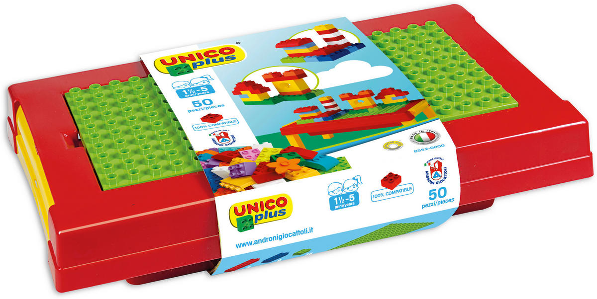 SPIELTISCH inkl. 50 Bausteine - Multicolor, Basics, Kunststoff (41/10/25cm)