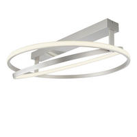 LED-DECKENLEUCHTE 59,5/59,5/25,5 cm    - Silberfarben, Design, Kunststoff/Metall (59,5/59,5/25,5cm)