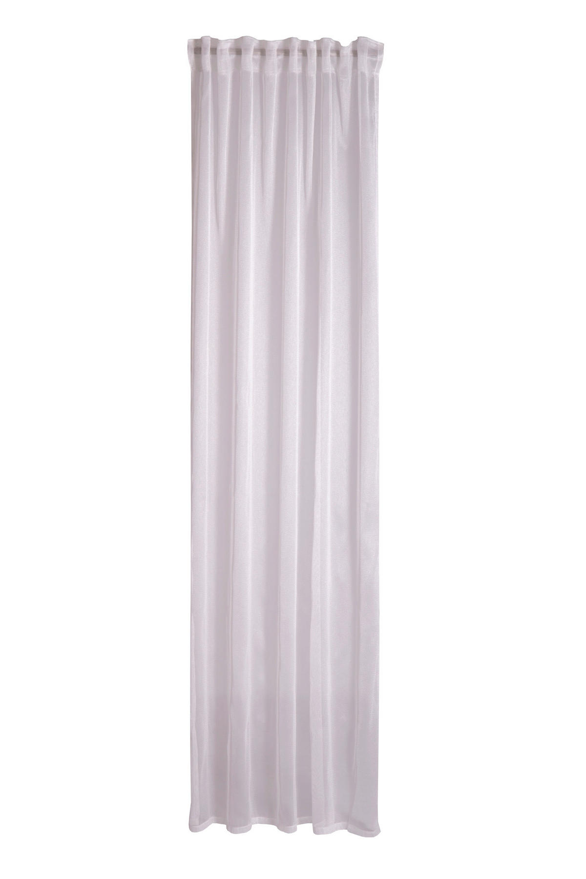 FERTIGVORHANG  transparent  140/245 cm   - Weiß, KONVENTIONELL, Textil (140/245cm)