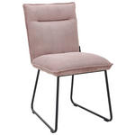 STUHL in Eisen Feincord Metall, Textil - Schwarz/Altrosa, Design, Textil/Metall (47/87/62cm) - Johann Jakob