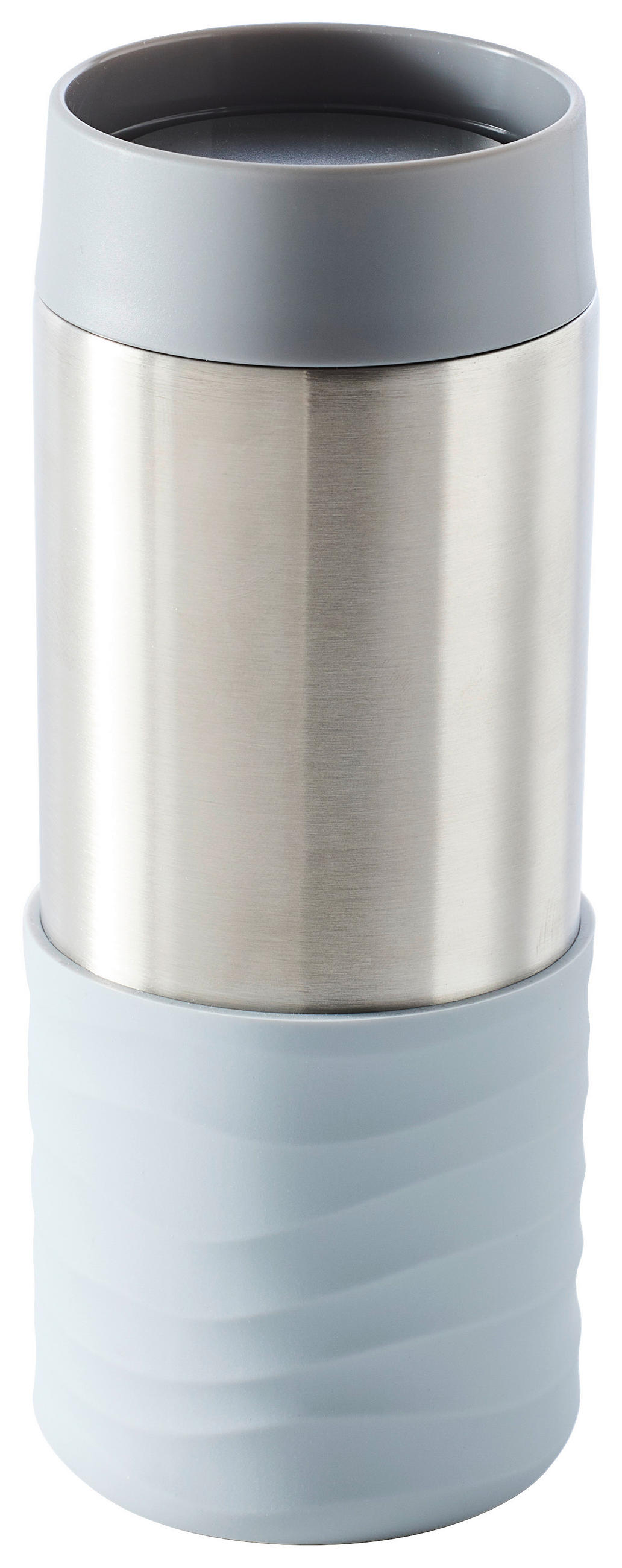 THERMOBECHER 0.35 l  - Edelstahlfarben/Hellgrau, Trend, Kunststoff/Metall (7,1/18,2cm) - Homeware Profession.