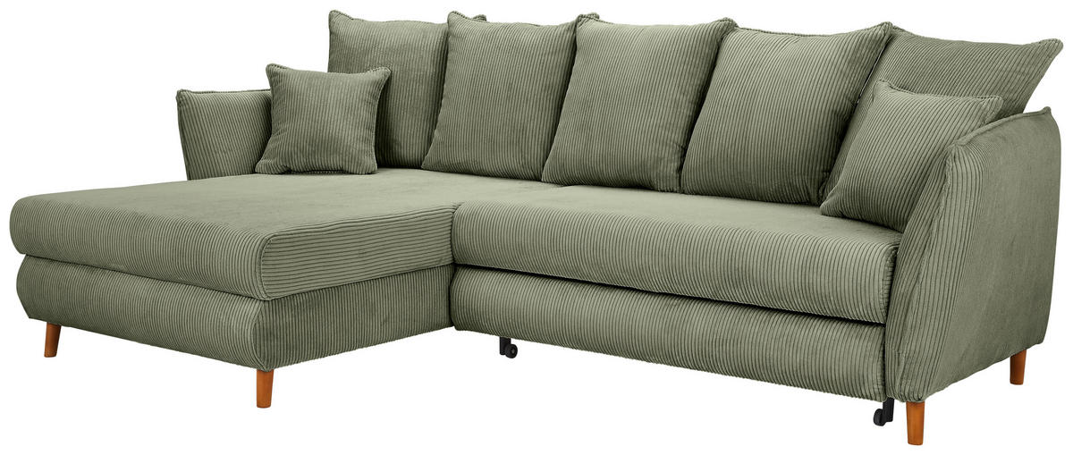 Freisteller von Carryhome ECKSOFA Olivgrün Cord.