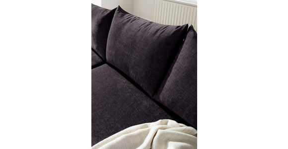 ECKSOFA Dunkelgrau Flachgewebe - Dunkelgrau/Buchefarben, KONVENTIONELL, Holz/Textil (144/230cm) - Carryhome
