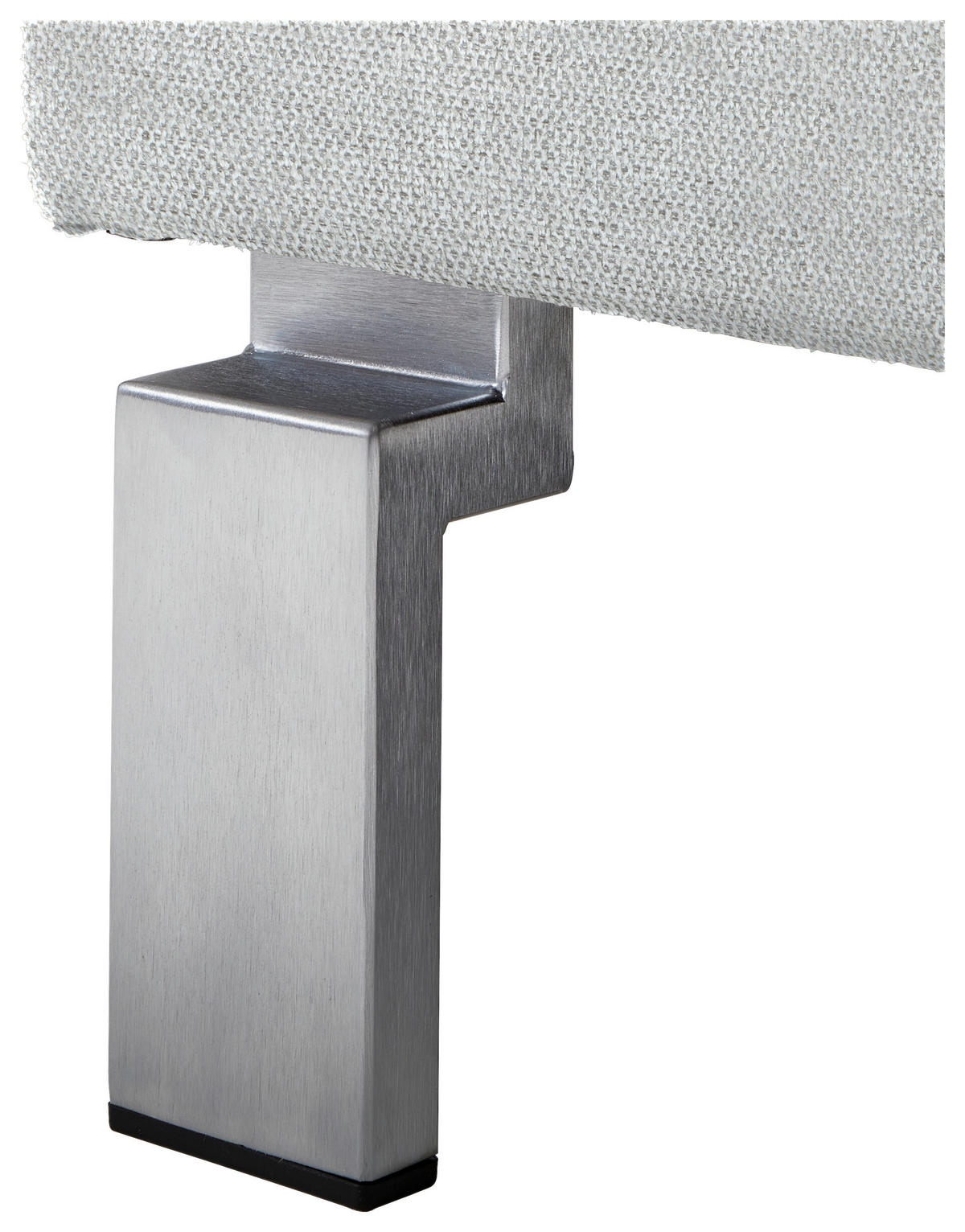 ECKSOFA in Flachgewebe Silberfarben  200/276 cm  - Chromfarben/Silberfarben, Design, Textil/Metall (200/276cm) - Hom`in