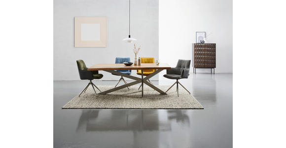 ESSTISCH - Edelstahlfarben/Akaziefarben, ROMANTIK / LANDHAUS, Holz/Metall (200/100/76cm) - Landscape