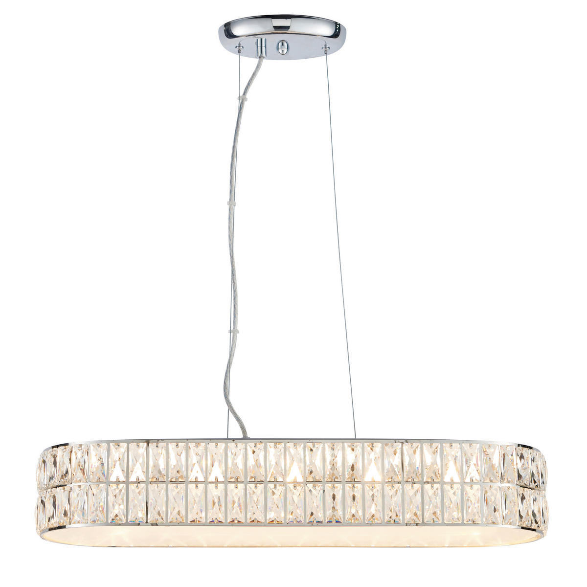 KRISTALL-HÄNGELEUCHTE 23/136 cm   - Klar/Chromfarben, KONVENTIONELL, Glas (23/136cm) - ENDON