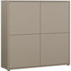 HIGHBOARD  124,5/121,5/34,9 cm  - Taupe/Grau, MODERN, Holzwerkstoff/Kunststoff (124,5/121,5/34,9cm) - Carryhome