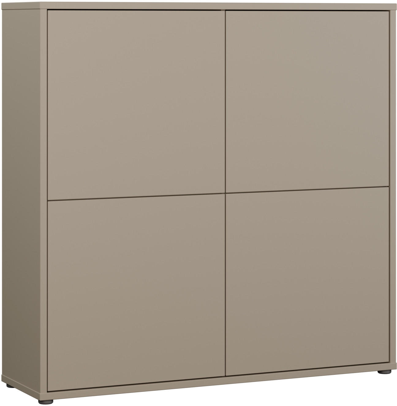 Carryhome VYSOKÁ KOMODA, šedohnědá, 124,5/121,5/34,9 cm