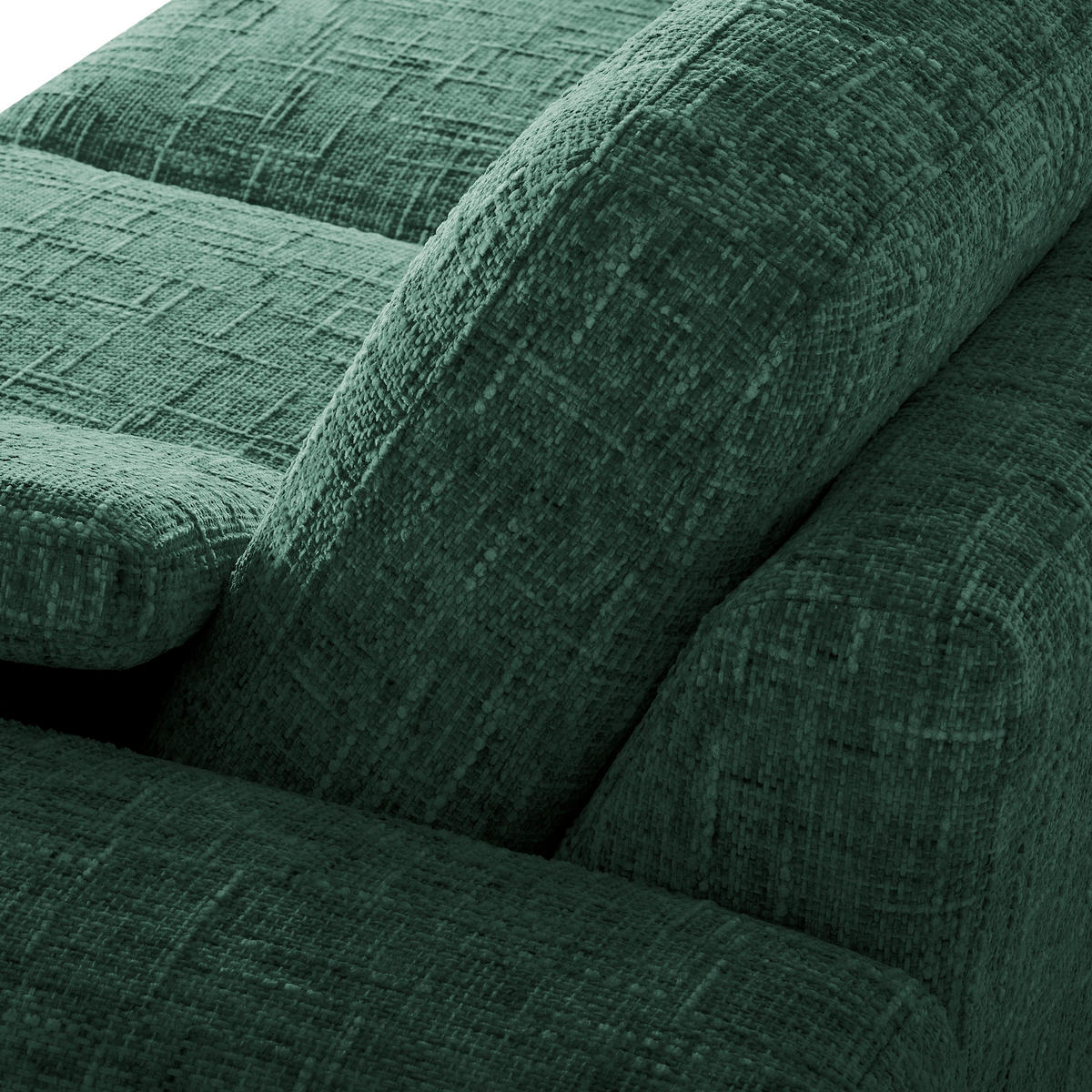2-SITZER-SOFA Webstoff Grün  - Chromfarben/Grün, Design, Textil/Metall (157/85/92cm) - Livetastic