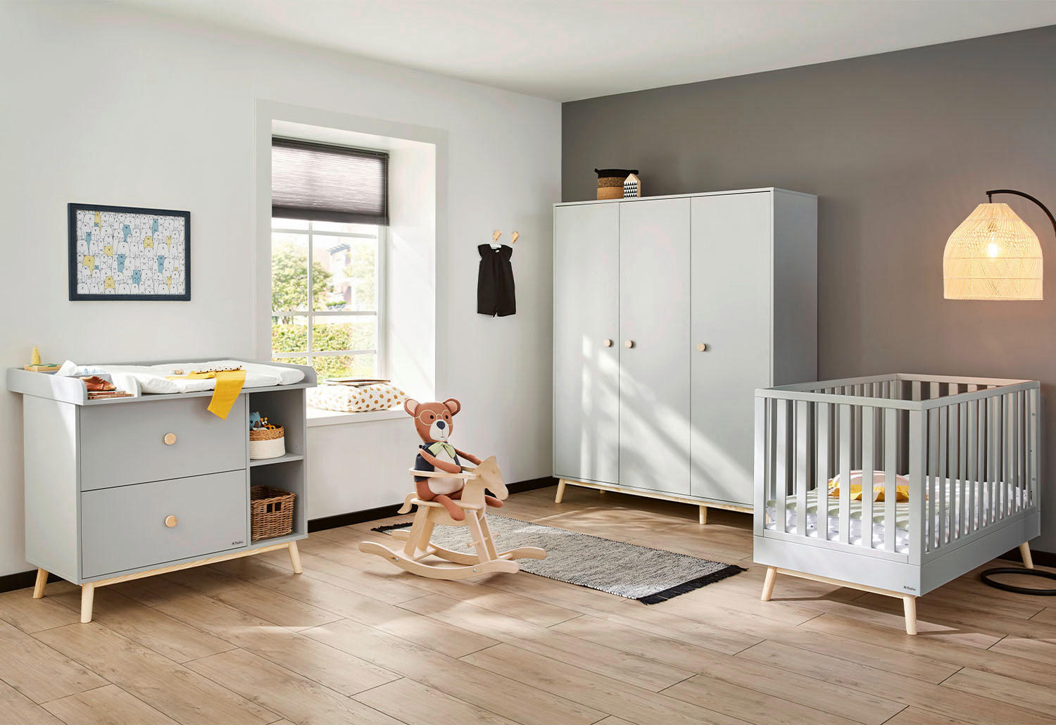 BABYZIMMER DUSK  - Wildeiche/Eichefarben, Basics, Holz - Pinolino