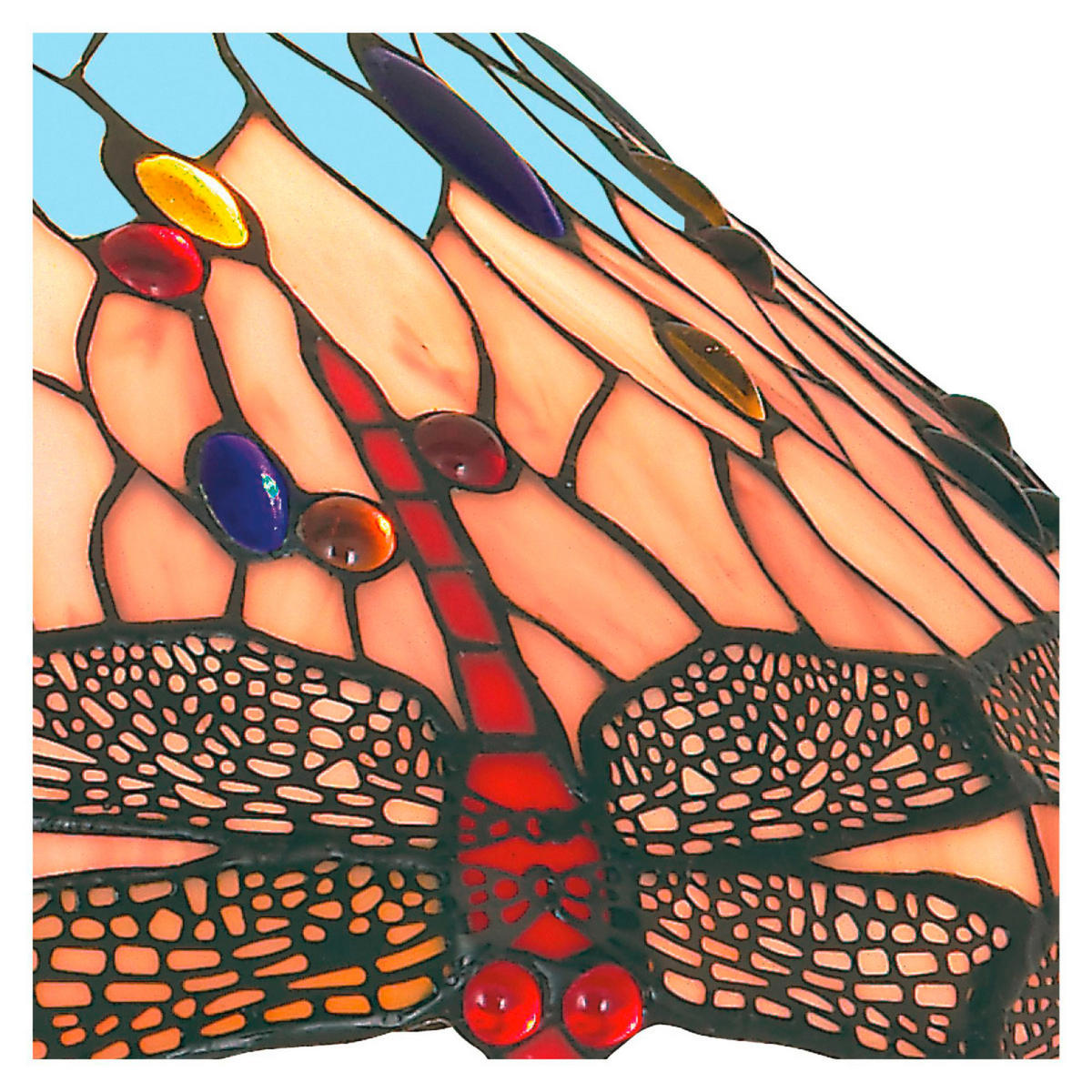 HÄNGLAMPA Dragonfly 42/120 cm  - mässingsfärgad/multicolor, Klassisk, metall/glas (42/120cm)
