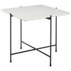 COUCHTISCH 50/50/45 cm quadratisch Weiß, Schwarz  - Schwarz/Weiß, Design, Stein/Metall (50/50/45cm) - Livetastic