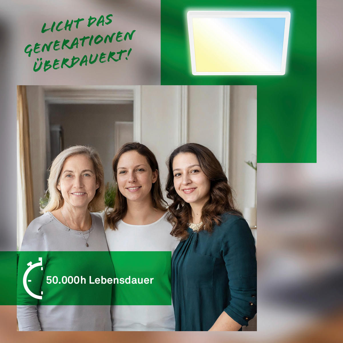 LED-PANEEL Tava A 29/29/3 cm   - Weiß, Basics, Kunststoff (29/29/3cm)