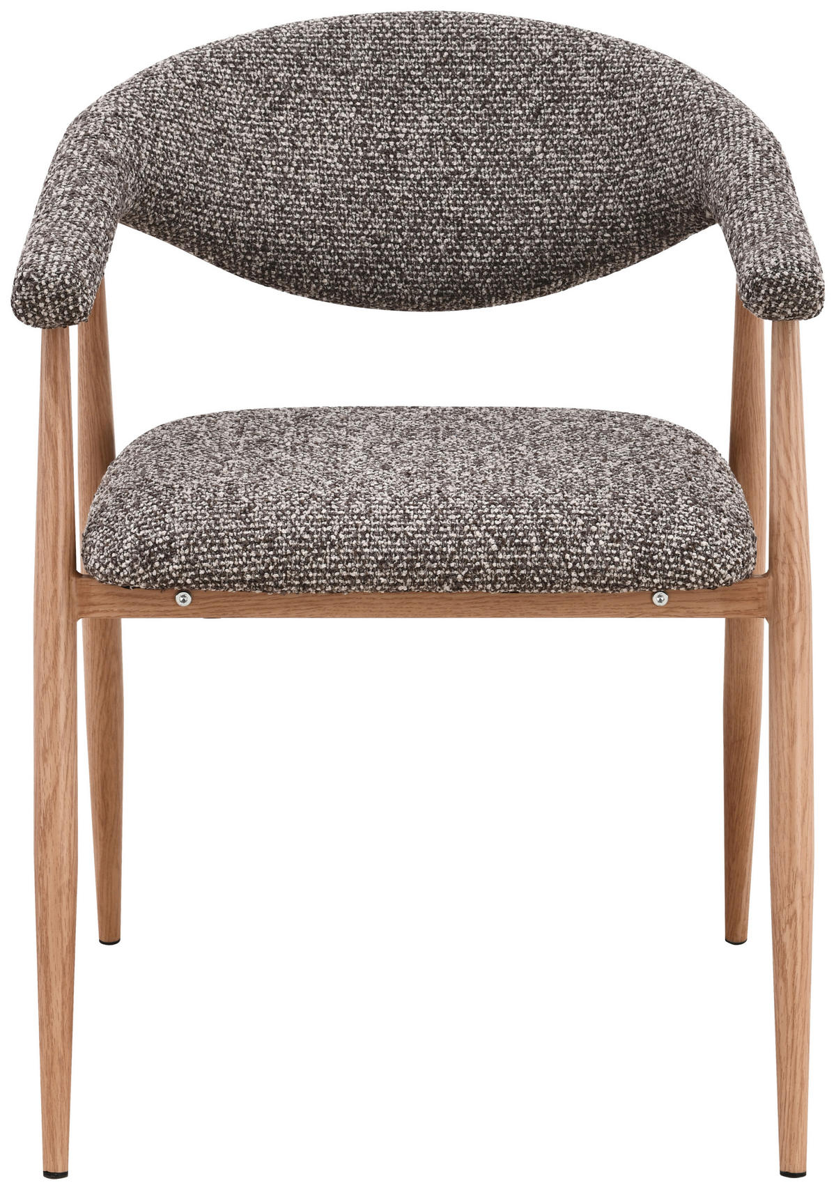 ARMLEHNSTUHL  Stoffauswahl Bouclé  Braun, Eichefarben  - Eichefarben/Braun, Design, Textil/Metall (58/78/60cm) - Lomoco