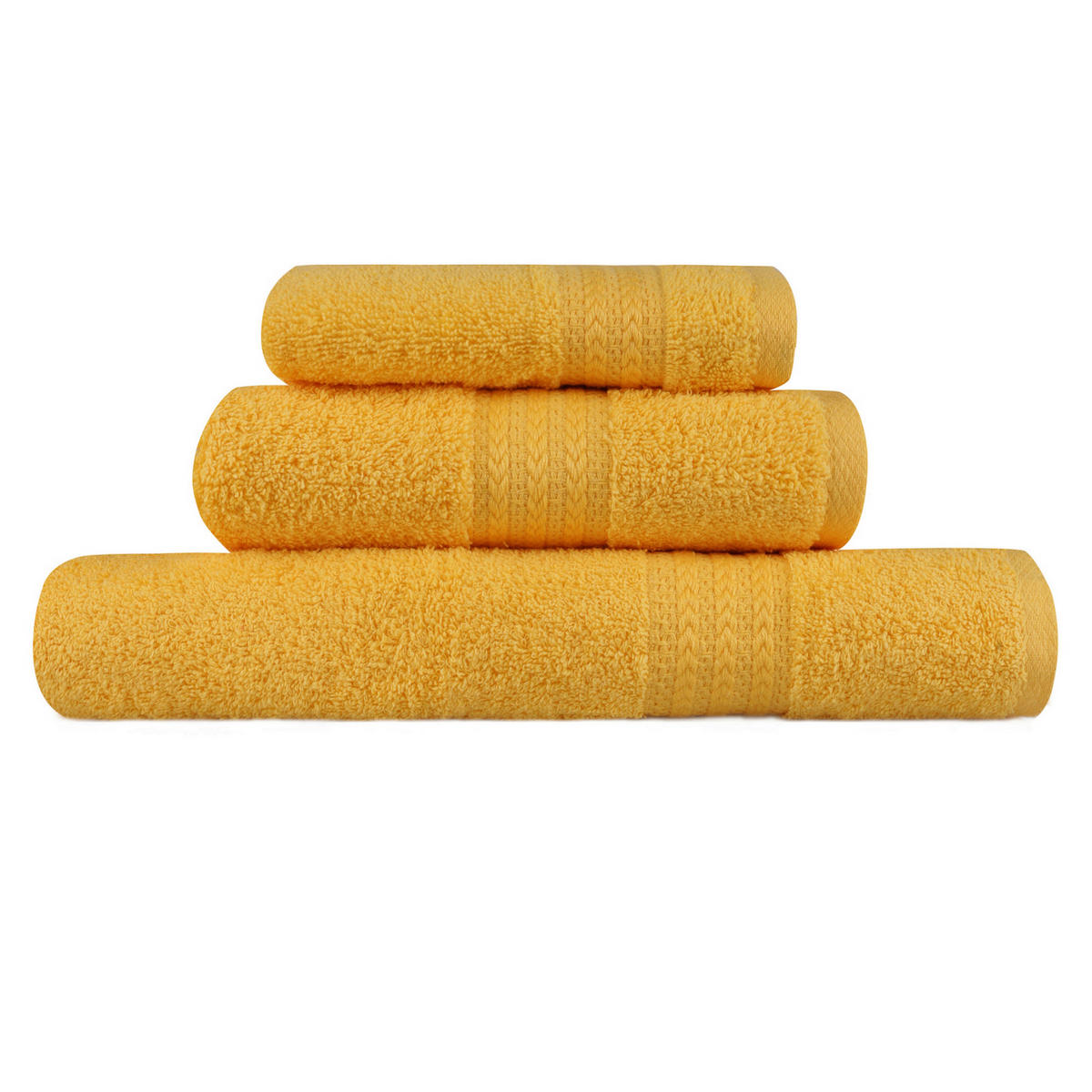 FROTTIERSET Gelb 3-teilig  - Gelb, Basics, Textil (30/50cm)