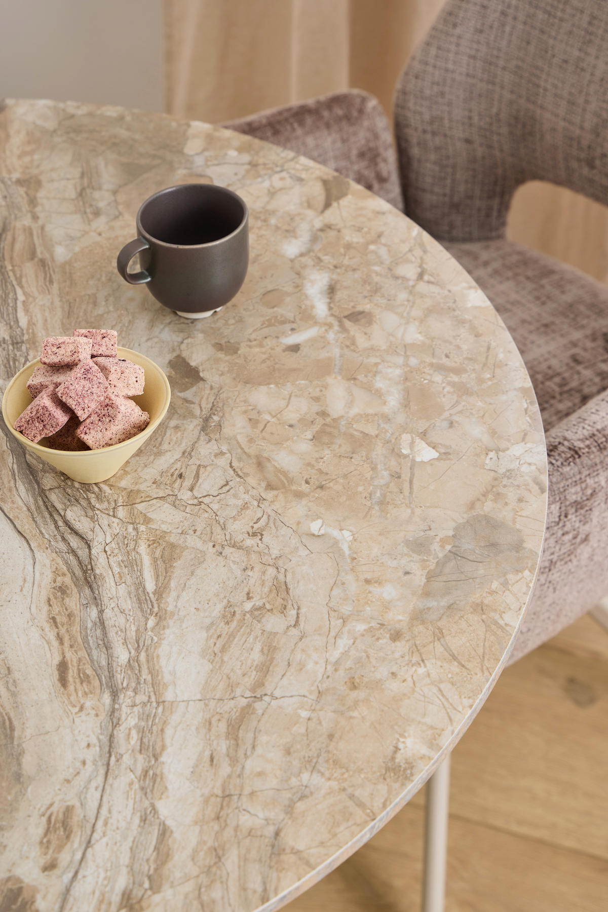 ESSTISCH in Metall, Keramik 90/90/75 cm  - Braun/Grau, MODERN, Keramik/Metall (90/90/75cm) - MID.YOU